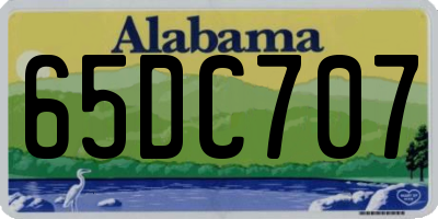 AL license plate 65DC707