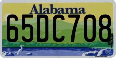 AL license plate 65DC708