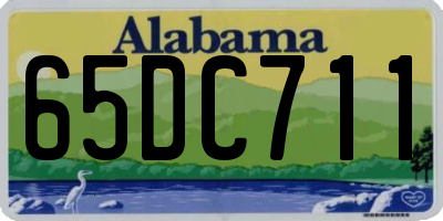 AL license plate 65DC711