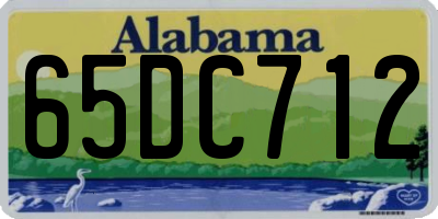 AL license plate 65DC712