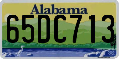 AL license plate 65DC713