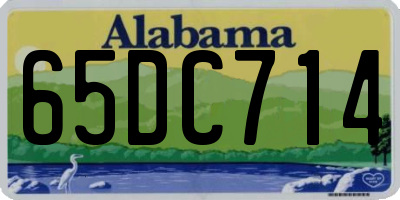 AL license plate 65DC714