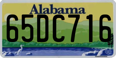 AL license plate 65DC716
