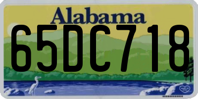 AL license plate 65DC718