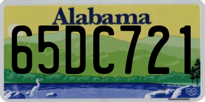 AL license plate 65DC721