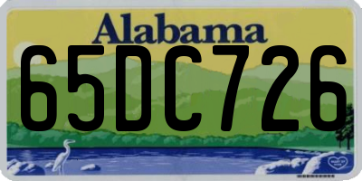 AL license plate 65DC726