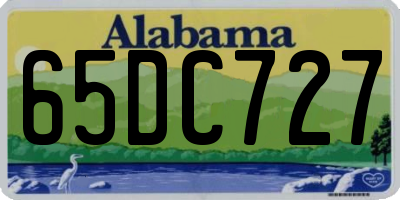 AL license plate 65DC727