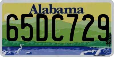 AL license plate 65DC729