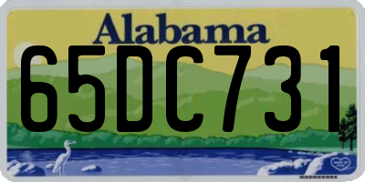 AL license plate 65DC731