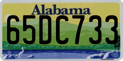 AL license plate 65DC733