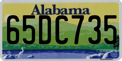 AL license plate 65DC735