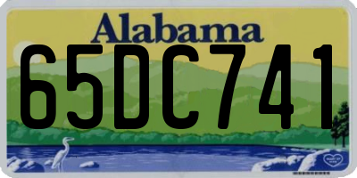 AL license plate 65DC741