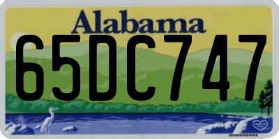 AL license plate 65DC747