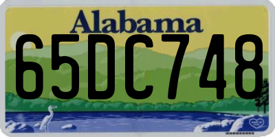 AL license plate 65DC748
