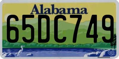 AL license plate 65DC749