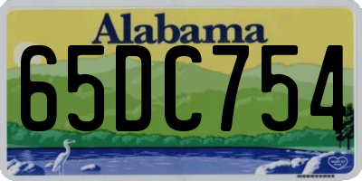 AL license plate 65DC754