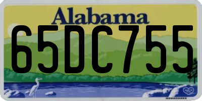 AL license plate 65DC755