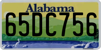 AL license plate 65DC756