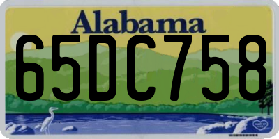 AL license plate 65DC758