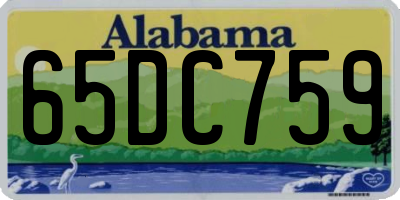AL license plate 65DC759