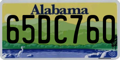 AL license plate 65DC760