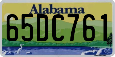 AL license plate 65DC761