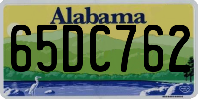 AL license plate 65DC762