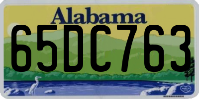 AL license plate 65DC763