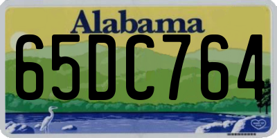AL license plate 65DC764
