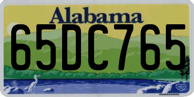 AL license plate 65DC765