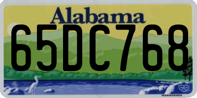 AL license plate 65DC768