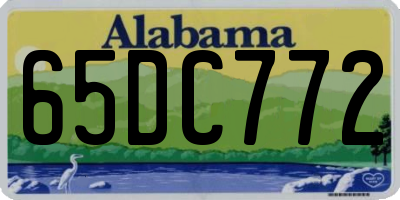 AL license plate 65DC772