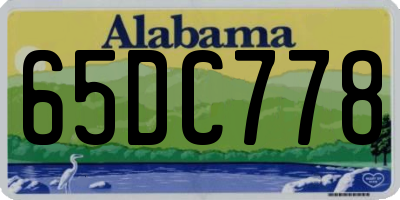 AL license plate 65DC778