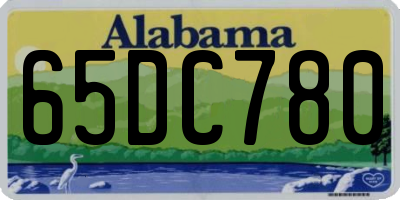 AL license plate 65DC780