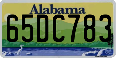 AL license plate 65DC783