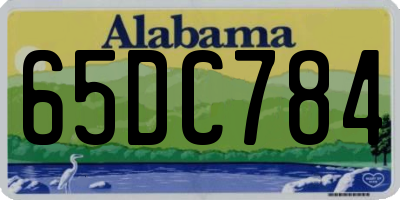AL license plate 65DC784