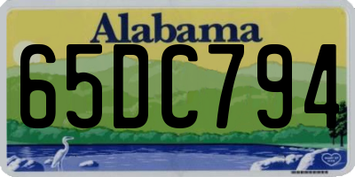 AL license plate 65DC794