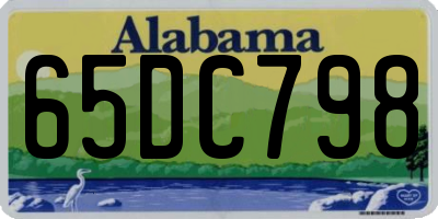 AL license plate 65DC798