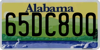 AL license plate 65DC800