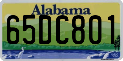 AL license plate 65DC801