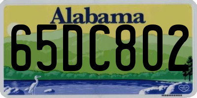 AL license plate 65DC802