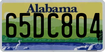AL license plate 65DC804