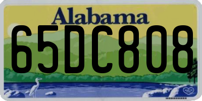 AL license plate 65DC808
