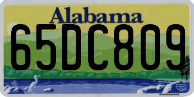 AL license plate 65DC809