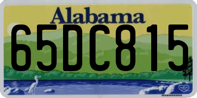 AL license plate 65DC815