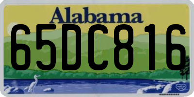 AL license plate 65DC816
