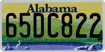 AL license plate 65DC822