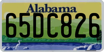 AL license plate 65DC826