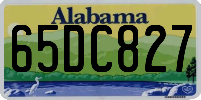 AL license plate 65DC827