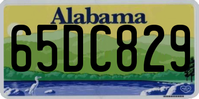 AL license plate 65DC829